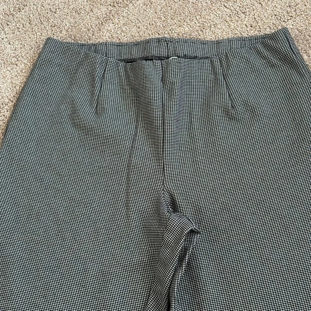 J. Jill Women Slim Leg Pant Ponte Houndstooth Medium Black White Stretch Pull On